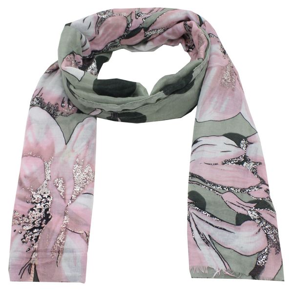 Blackcherry Polka Dot/Flower Scarf