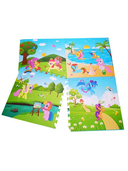 Pony Foam Puzzle Floor Mat - 4 Piece - 1.2 meters x 1.2 Meters