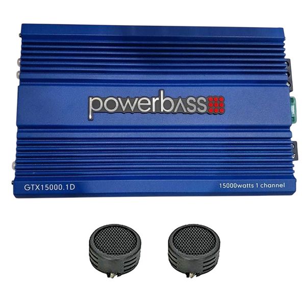 Powerbass GTX1500.1D 15000 Watts Monoblock Amplifier &amp; OMS 500W Tweeters