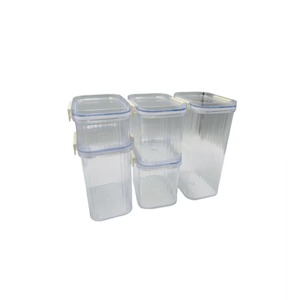 5 Piece Airtight Stackable Food Storage Container Set