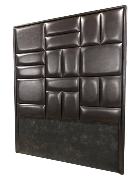 Modern - Brown Leather Headboard Super King Size