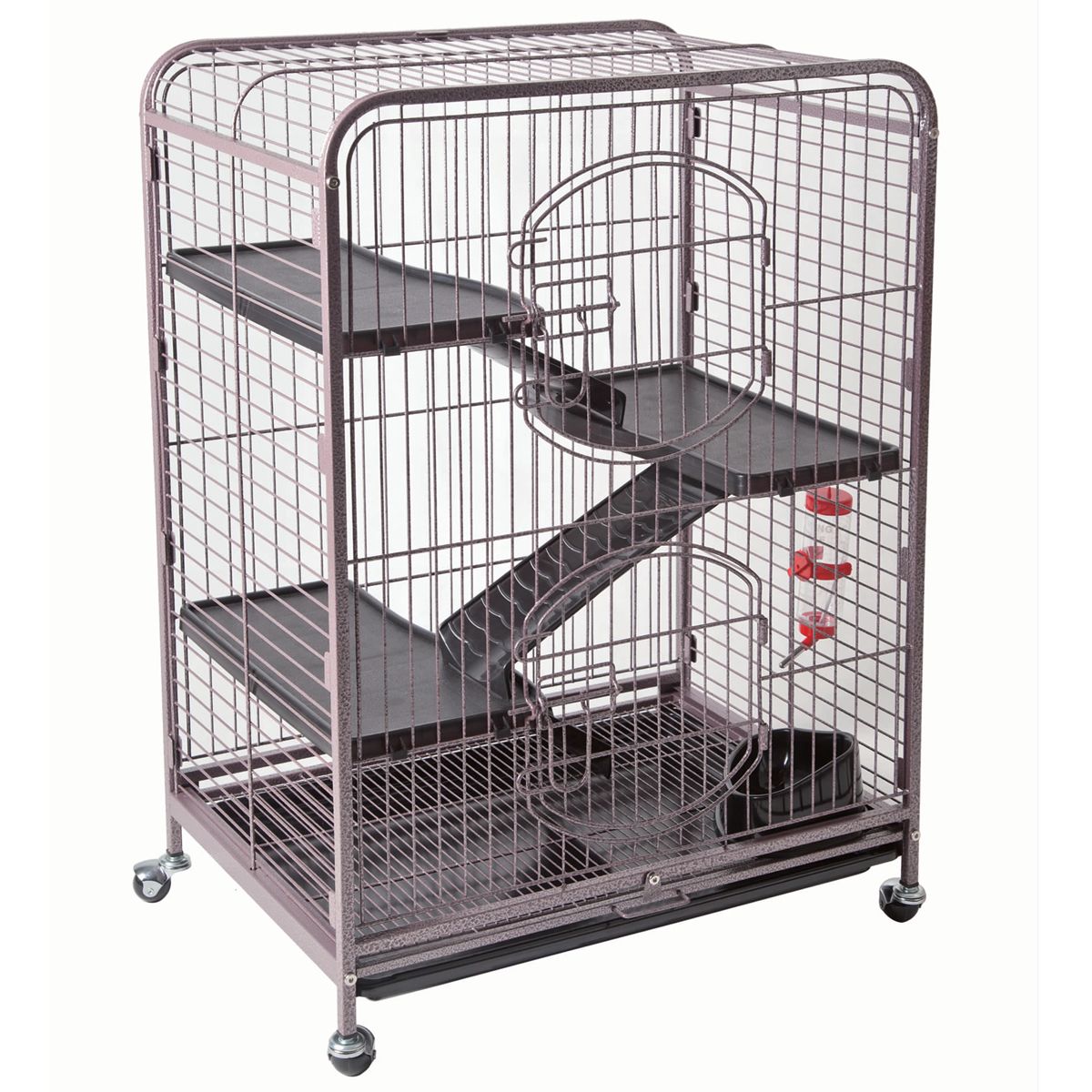 Small Animal 3 Tier Cage with Ramps & Accessories (64x43.4x92.5cm