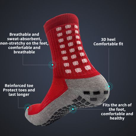 3Pairs Anti Slip Soccer Socks Nonslip Socks Grip Socks Soccer Grip Socks  Men