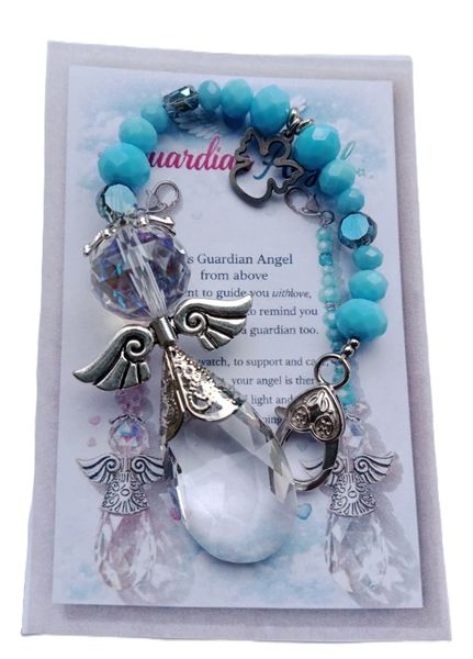 Hanging Guardian Angel Crystal Charms -A Symbol of Love, Protection &amp; Light