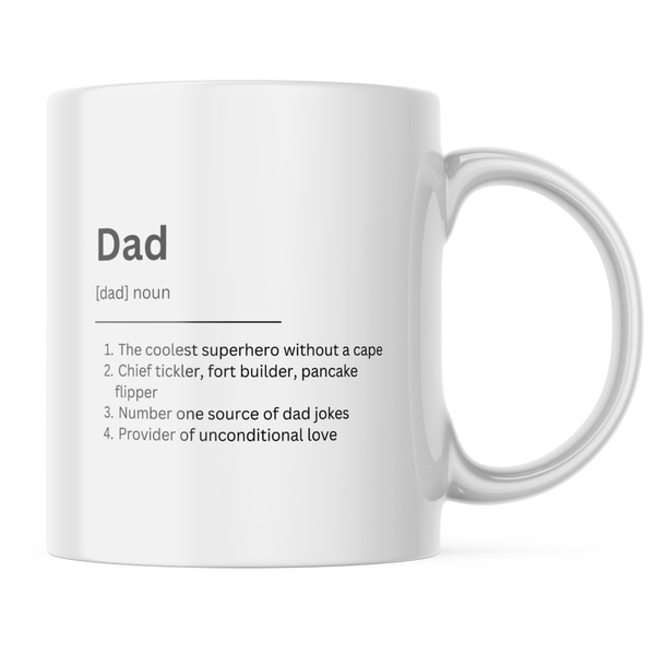 Ceramic Dad Noun Mug - White - 11-Ounces