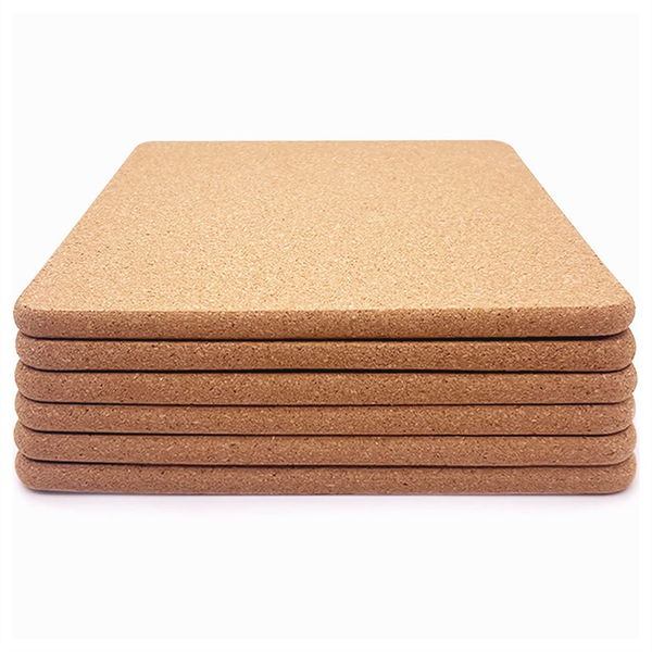 Cork Trivet, High Density Thick Square Cork Trivets 6Piece