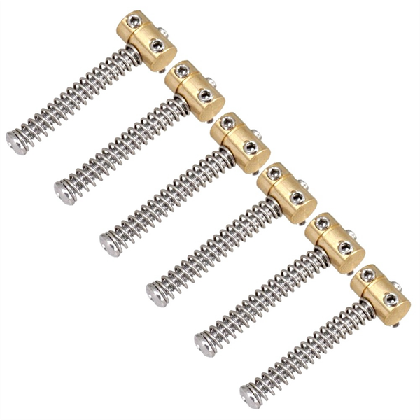 6Pcs Guitar Compensated Bridge Brass Saddles Set Replacement Parts
