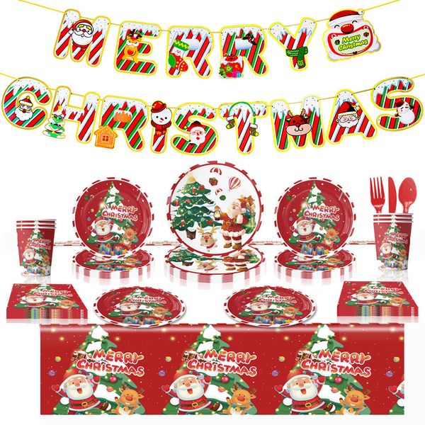82 pieces Santa Claus Disposable Cutlery Party Set