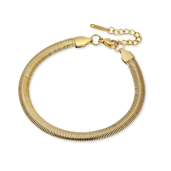 Steel My Heart Waterproof Stainless Steel Snake Chain Bracelet