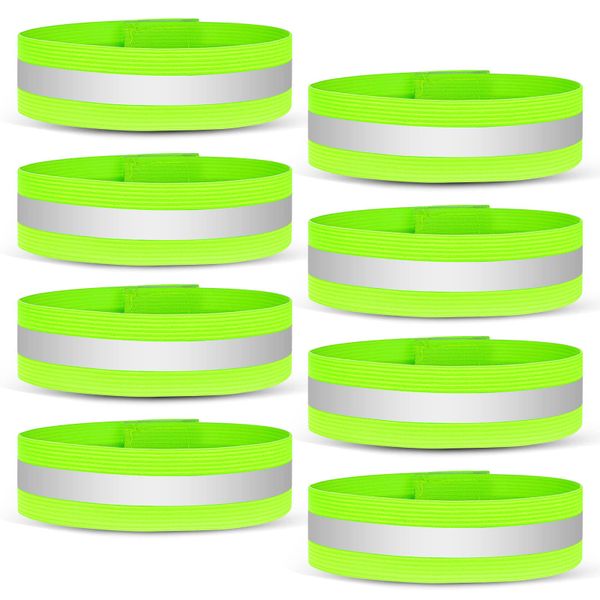 8-Piece Reflective Wrist Strap, Running Safety Gear Wristbands