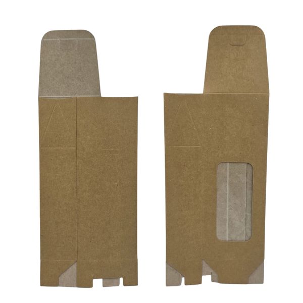 Kraft Cookie Box Medium Size with PLA Window - Eco-Friendly - 50 Pack
