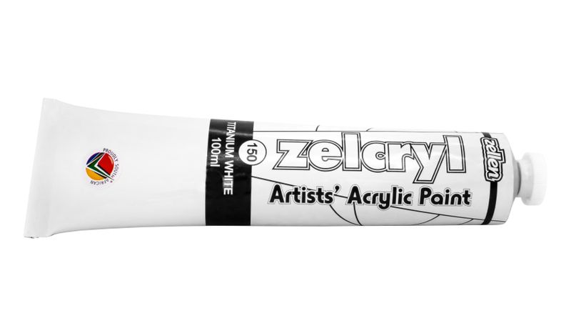 Zelcryl Titanium White 100ml Artists' Acrylic Paint