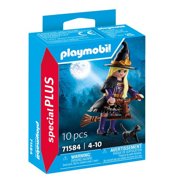 Playmobil Witch with Cat (10 Pieces)