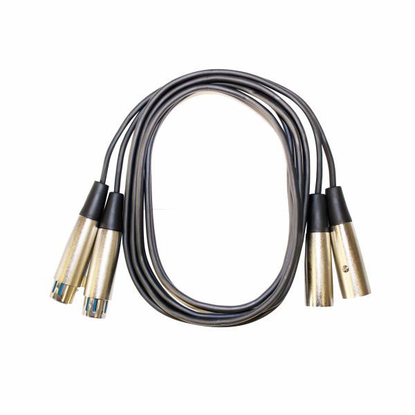 Kentech AUC034-1M Audio Dual XLR Male-Dual XLR Female 1M