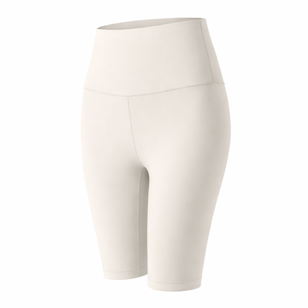 High Elastic Yoga Shorts High Waist Hip Lifting - Medium - White