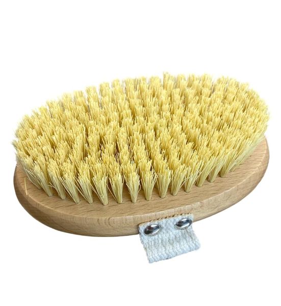 Best Wooden Bamboo Dry Skin Body Brush Boar Bristles Bath Brush