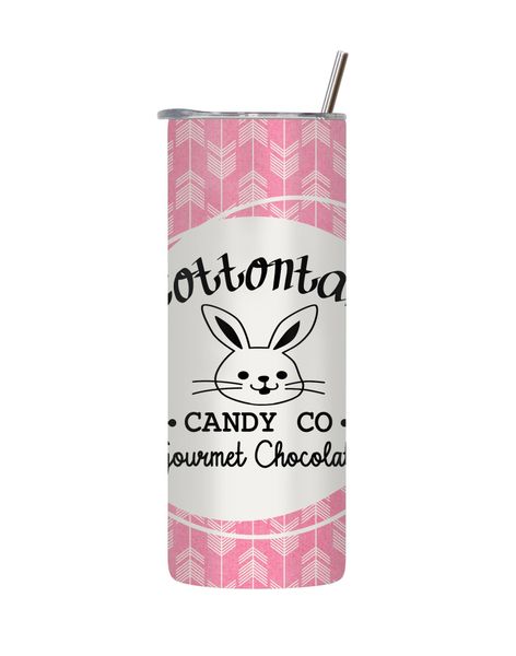 Gourmet 20 Oz Tumbler with Lid and Straw Easter Graphic Design Present 090