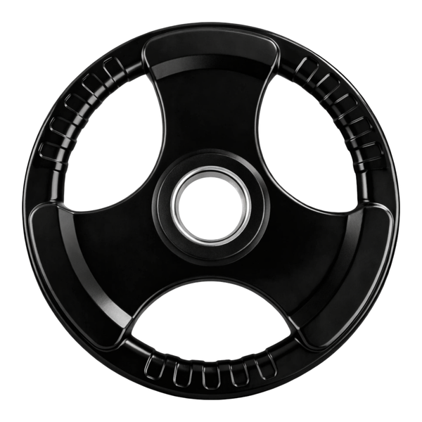 15kg Rubber Dumbbell Plate - 3-Hole, Floor-Safe