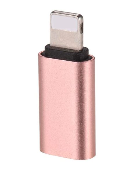 USB-C Female to Lightning Male Converter Charging Adapter - Silver