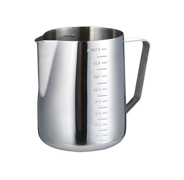 Frothing Jug Stainless Steel With Measurements - Kitchen Essentials