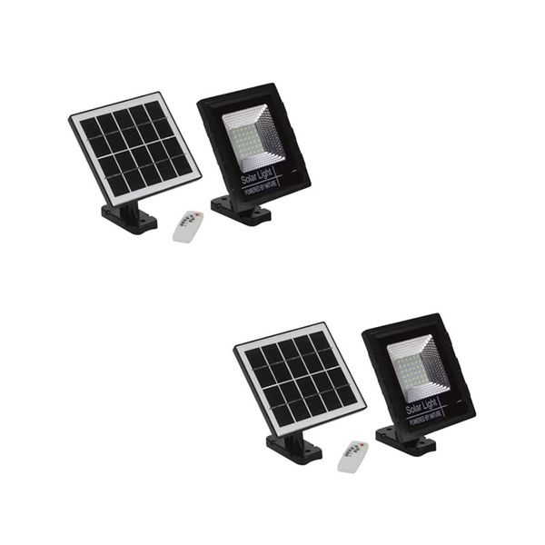 2 Set Of 40W Waterproof Solar Flood Light with Remote