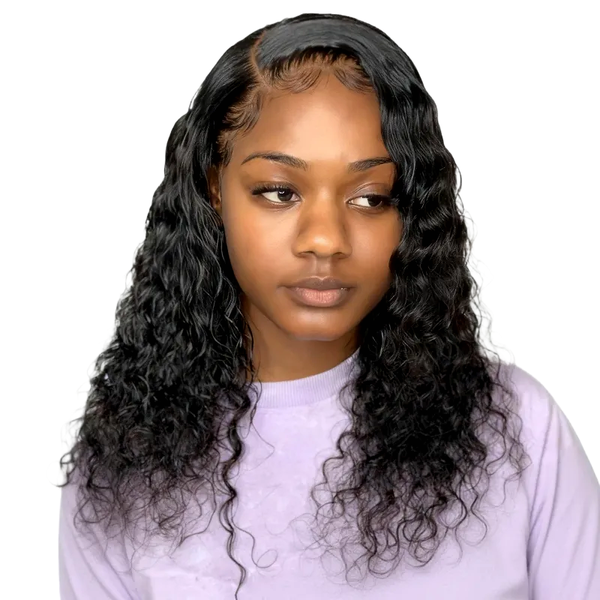 Brseilienne Brazilian Wig 18"Deep Wave Curly Wig With 13x4 Closure Wear&amp;Go