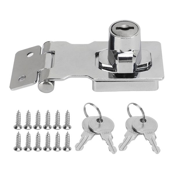 2pieces 2.5" Keyed Hasp Lock (Zinc Alloy)