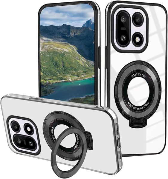 Magnetic Stand Clear Silicone Phone Case Compatible With Samsung Galaxy A14