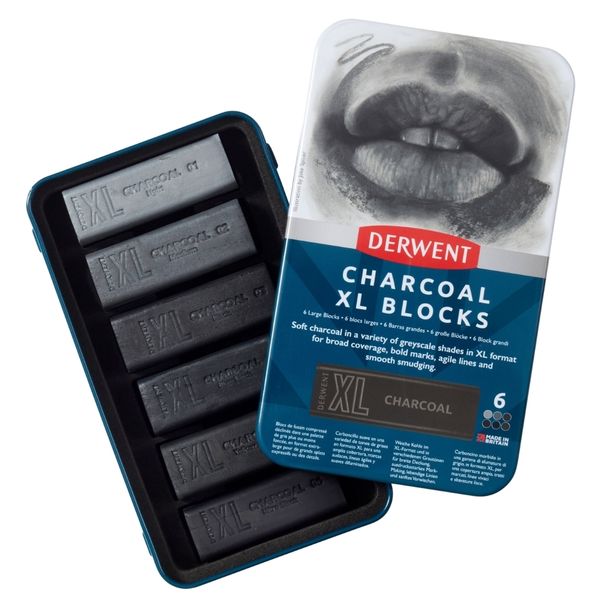 Derwent XL charcoal tin 6