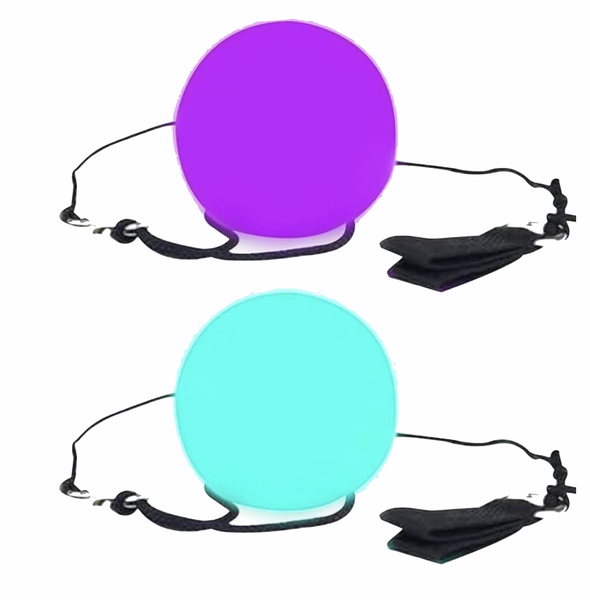 Party Toy Glow Juggle Balls with Rainbow Colours Strobe Effect 7.4cm - 2 Pieces