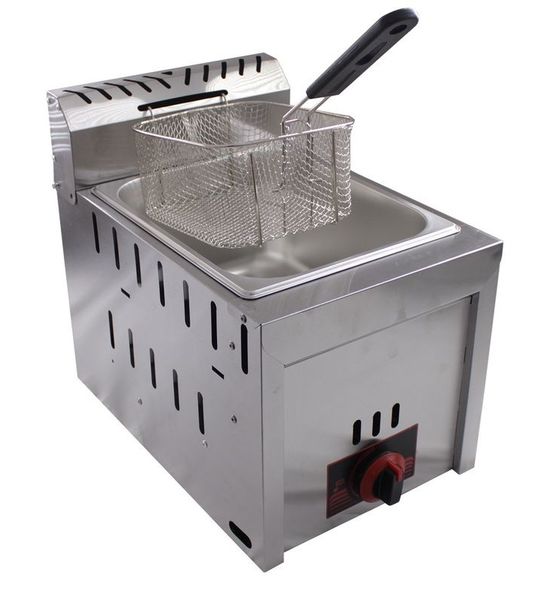 6L Deep Gas Fryer: Power &amp; Precision for High-Volume, Crispy Frying!