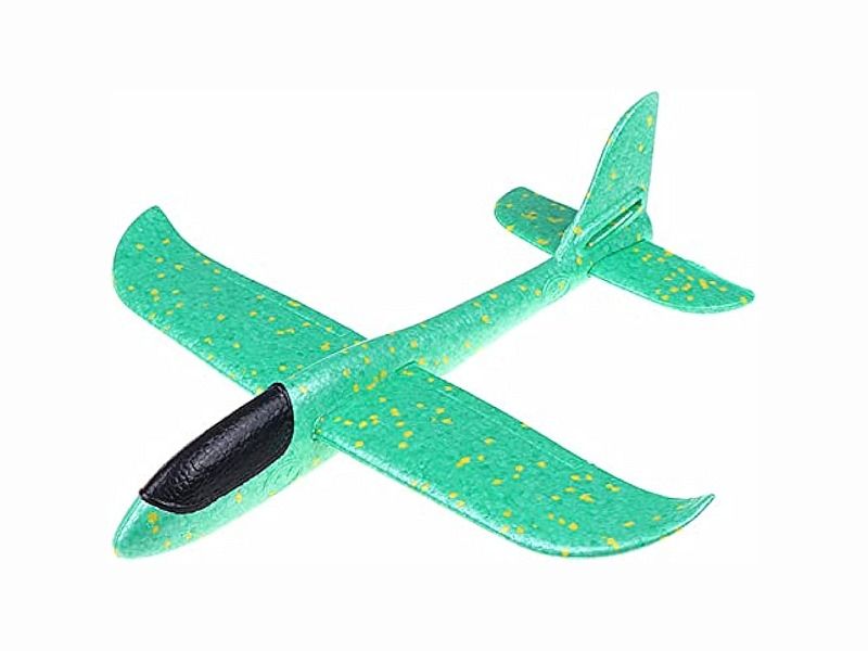 Glider Throw Foam Airplane Large Throwing Foam Plane - Green- Umlozi
