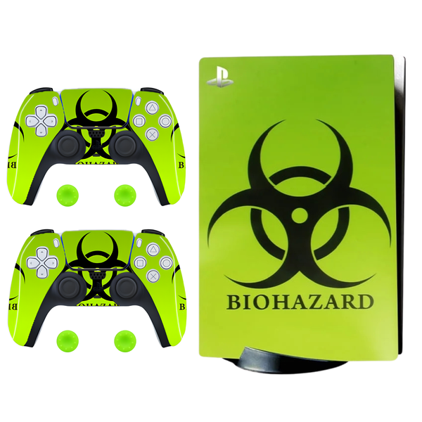 Gamer Guard Decal Sticker For PS5 Console, Controls &amp; Joystick Caps - Green