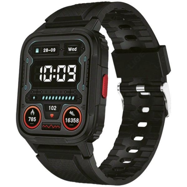 IP68 Waterproof Smartwatch With Extensive Sports Tracking - Black