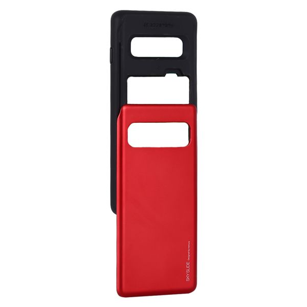 Goospery Slide Cover With Card Slots Galaxy S10 Plus Red