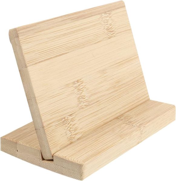 Bamboo Blank Name Board Table Sign Holder Plaque Stand for Event Display