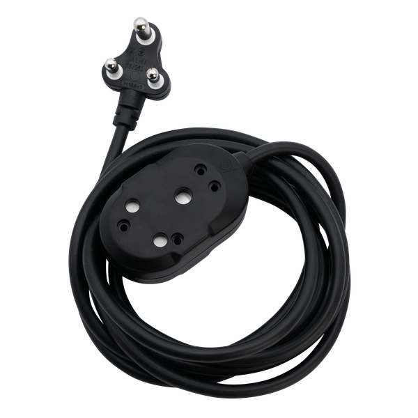 Ellies Back to Back Light Duty Extension Lead - 3M - Black