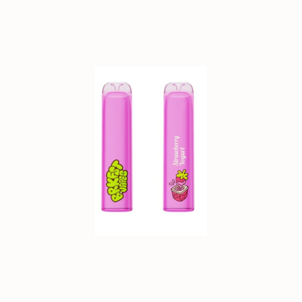 Strawberry Yogurt Disposable Vape Pen - 10 Pack (1000 Puffs Each, 20mg/ml)
