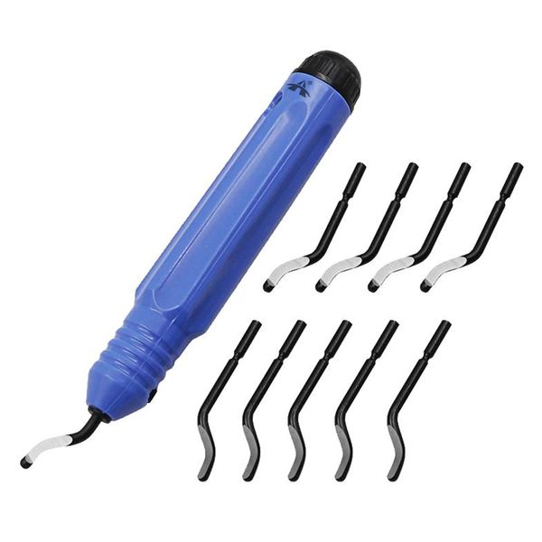 Portable Deburring Cutters Tool with 10 Replacement Blades for Wood Plastic