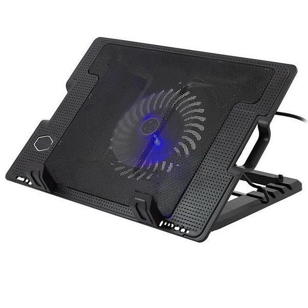 5 Adjustable Angle Laptop Cooling Fan Stand LED Cooler