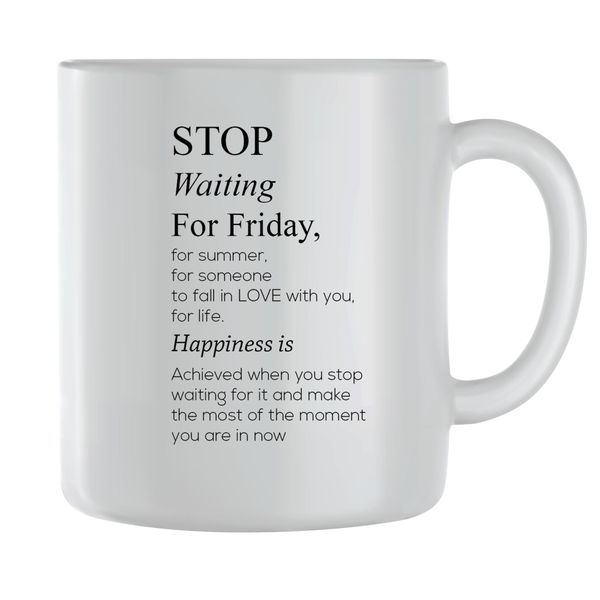 Stop Coffee Mugs for Men Women with Motivational Saying Graphic Cup Gift160