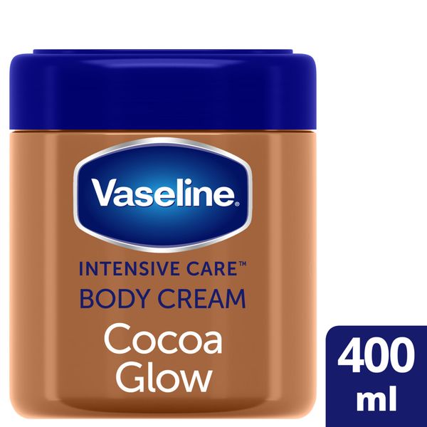 Vaseline Intensive Care Cocoa Glow Moisturizing Body Cream for Dry Skin 400ml