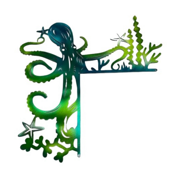 Octopus Door Frame Decoration Coastal Metal Door Frame Wall Art Decor