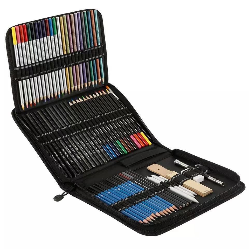 Professional 72-Piece Deluxe Drawing and Sketching Art Set | Shop Today ...