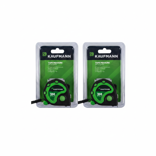 Kaufmann 3m x 16mm Tape Measure for Precision Measuring - 2 Pack