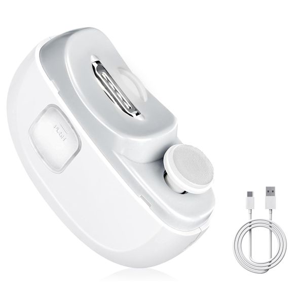 Electric Nail Clippers - 3 in 1 Fingernail Trimmer, Polisher &amp; Clip Storage