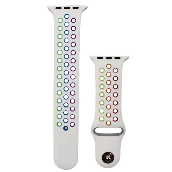 42/44/45mm Extended Apple Nike Style Rainbow Breathable Replacement Straps