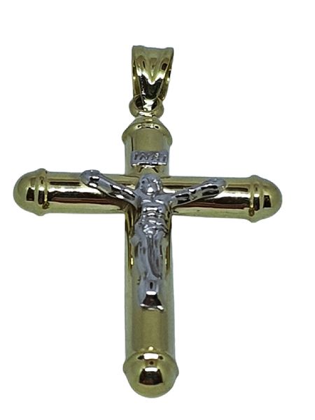 9ct Large Two Tone Crucifix