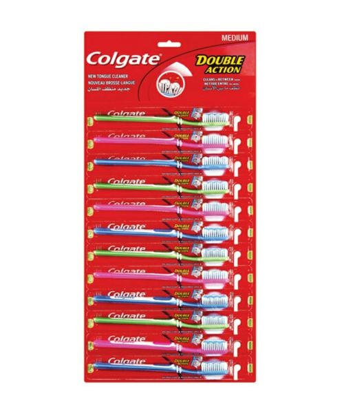 Colgate Toothbrush-Double Action Medium (12 Pack)