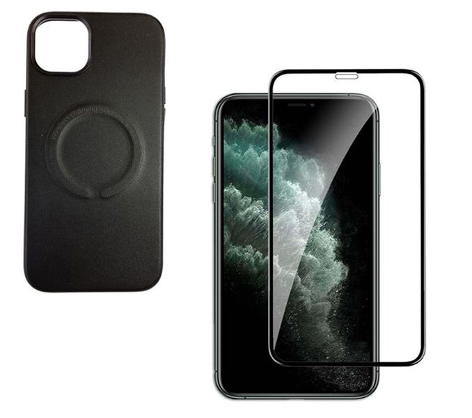 Black Magnetic Case for iPhone 13 Series and BIG (D) screen protector